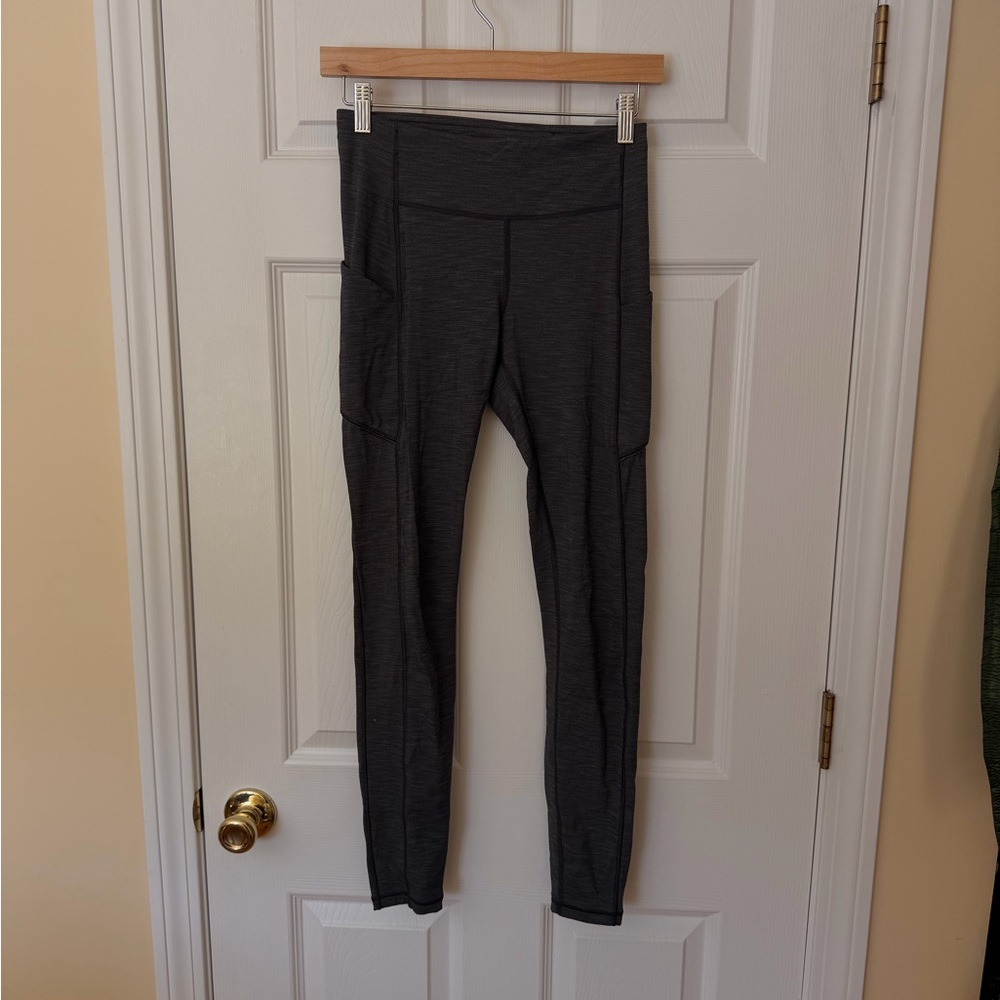 Dark heathered grey lulu lemon speed up tight